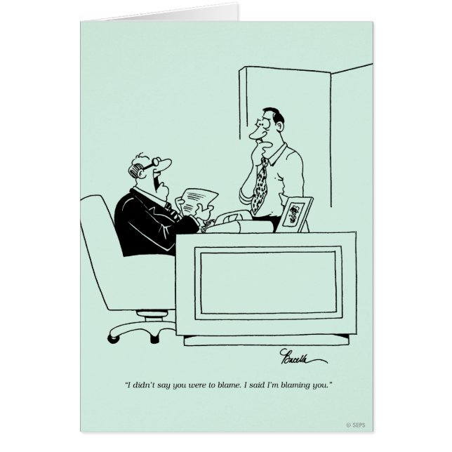 Office Blame Hälsningskort (Framsidan)