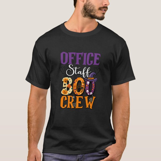 Office Boo Crew  Halloween Team Spirit Poste T Shirt (Framsida)