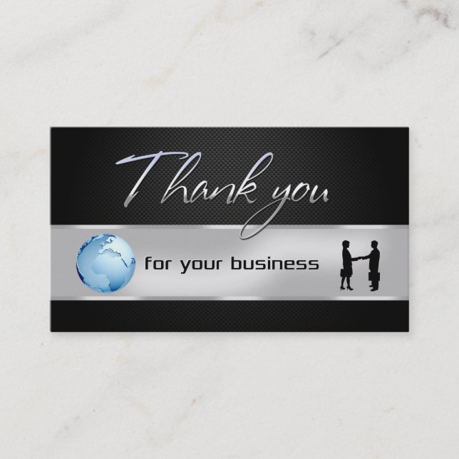 Office Business People World Globe - tackkort Visitkort (Framsida)