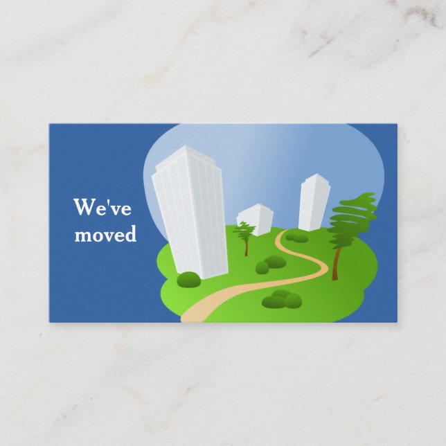 Office Byggnad Ny adress Flytta Meddelande (Framsida)