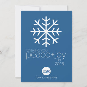 Office Calendar - Wishing Peace Joy Business Logot Julkort
