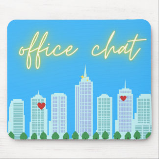 Office Chatta Cityscape Blå himmel Mousepad Musmatta