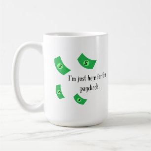 Office Citerar Money Älskare Humor Dollars Coworki Kaffemugg