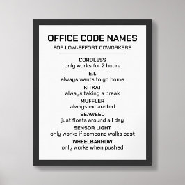 Office Code Namn för Coworkers Poster