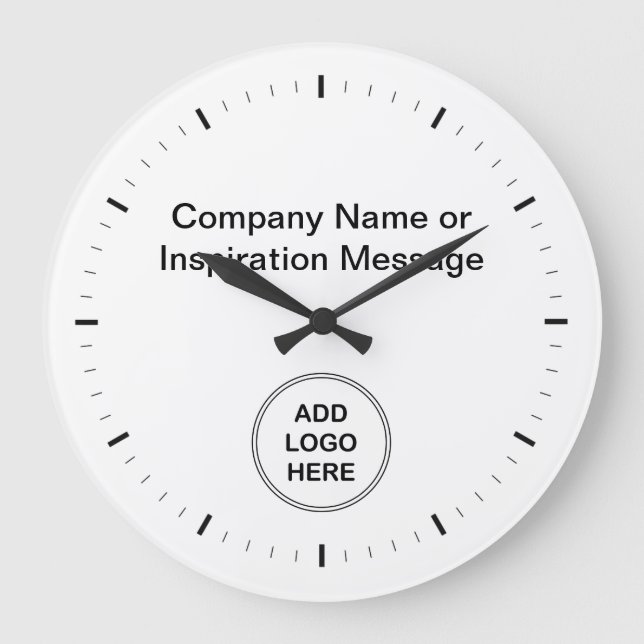 Office Company Logotyp Clocks Stor Klocka (Framsida)