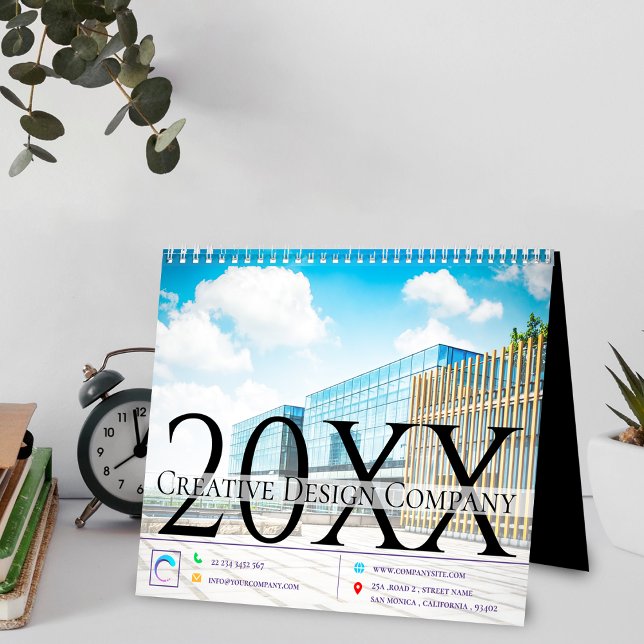 Office Corporate Elegant Multi Photo Year 20XX Kalender (Office Corporate Elegant Multi Photo Year 20XX Calendar)