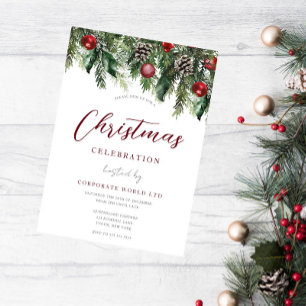 Office Corporate jul Party Firande Inbjudningar