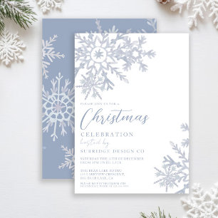 Office Corporate Snowflake-julen Party Inbjudningar
