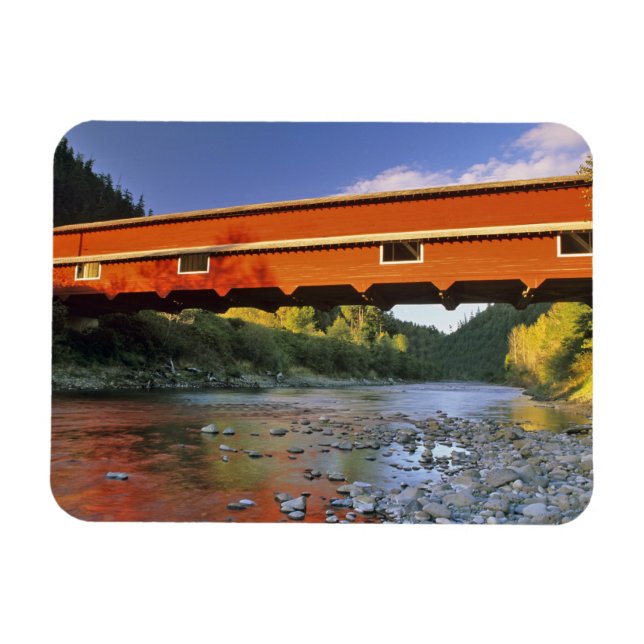 Office Covered Bridge längst i Oregon på 2 Magnet (Horisontell)