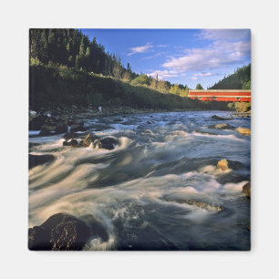 Office Covered Bridge längst i Oregon vid Magnet