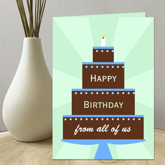 Office CoWorker Group Birthday Card-kummel Kort (Skapare uppladdad)