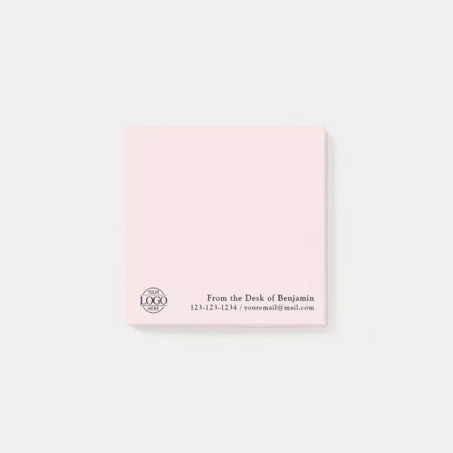 Office Custom Modern Simple Logo From the Desk of Post-it Block (Framsida)