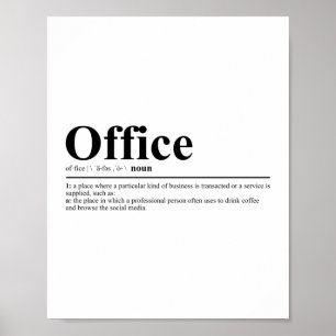 Office-definition   Lustigt citat Poster