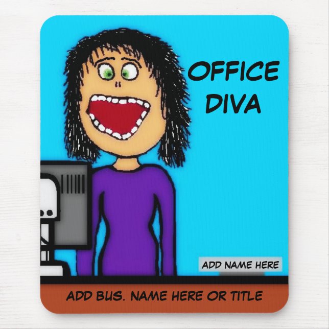 Office Diva-Tecknad Musmatta (Framsidan)