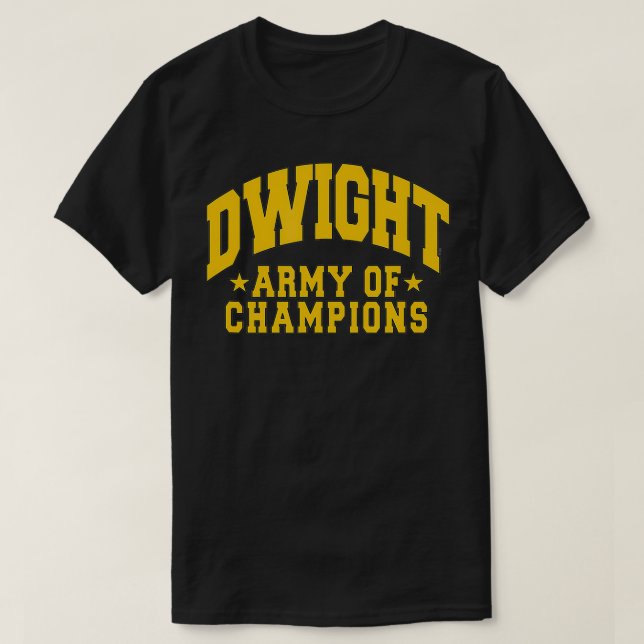 Office Dwight Army of Champions T Shirt (Design framsida)