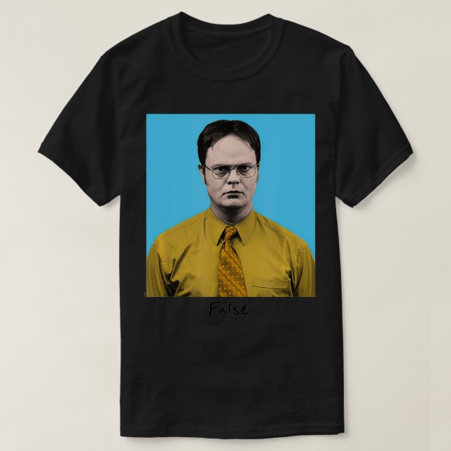 Office Dwight False Färg Block T Shirt (Design framsida)