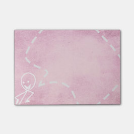Office Family Stick Chalboard Rosa Funny Post-it Block