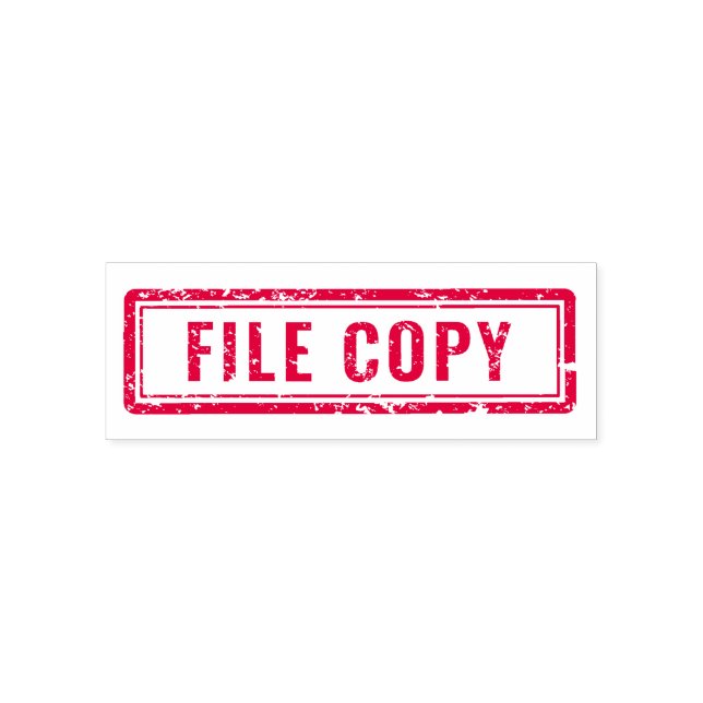 Office 'File Copy' Rubber Frimärke Självfärgande Stämpel (Design)