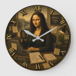 Office Funny Mona Lisa Desk Decor Gift Stor Klocka