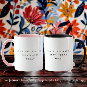 Office Funny Quote Trendig Black Font Two Tone Mugg