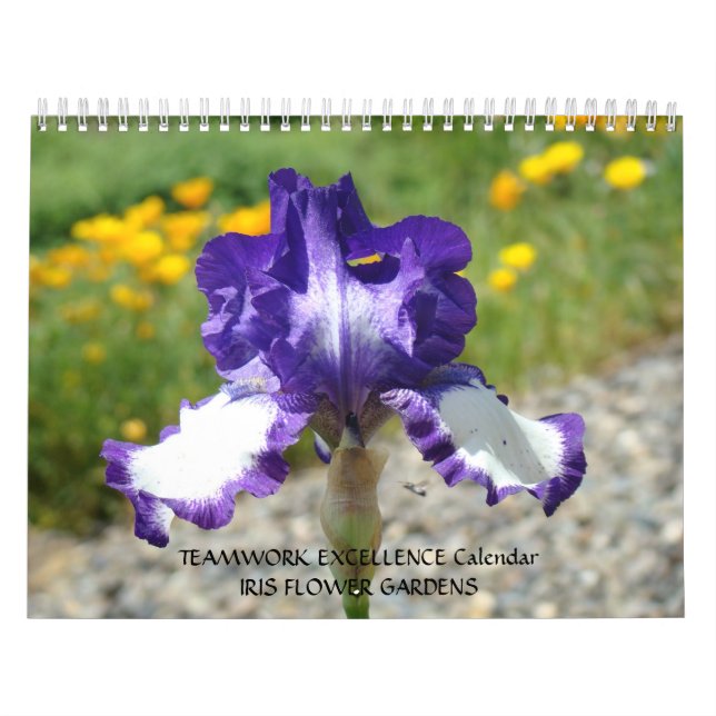 OFFICE GIFT CALENDAR Iris Flowers Teamwork! Kalender (Omslag)