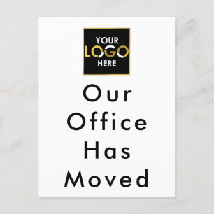 Office har Flyttat Business Logotyp Memo Vykort
