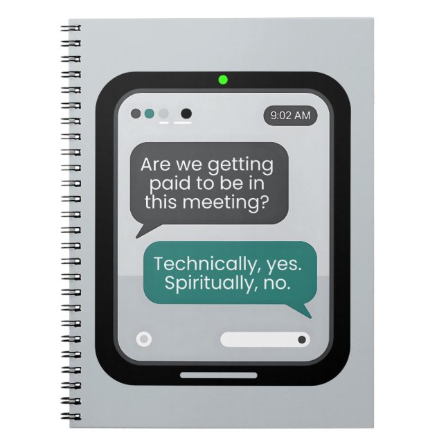 Office Humor  – “Technically Yes, Spiritually No." Anteckningsbok (Framsidan)