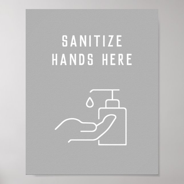 Office Hygiene Sanitize Your Händer here Poster (Framsidan)