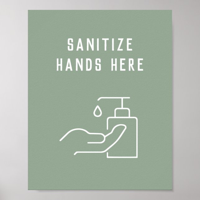 Office Hygiene Sanitize Your Händer here Poster (Framsidan)