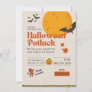 Office-inbjudan till Halloween Potluck Party Vuxen Inbjudningar