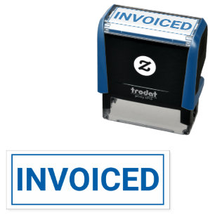 Office INVOICED Self-Inking Frimärke Självfärgande Stämpel