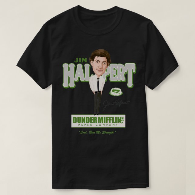 Office Jim Halpert Caricature Pullover T Shirt (Design framsida)