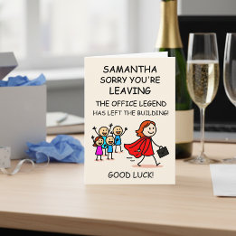 Office Legend Goodbye Card coworker leaving Kort