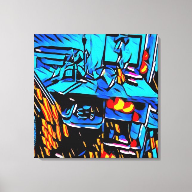 Office Lunch Time Art Canvastryck (Framsida)