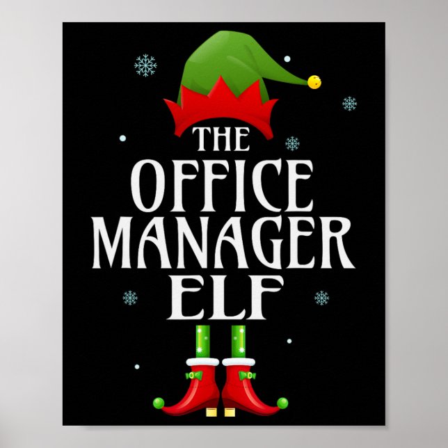 Office Manager Elf Julafton Matching Family Group  Poster (Framsidan)