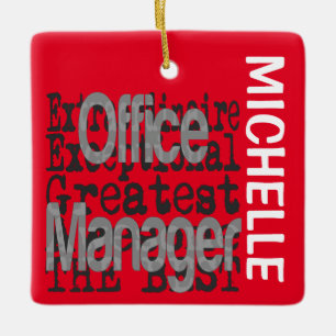 Office Manager Extraordinaire-ANPASSNINGSBAR Julgransprydnad Keramik