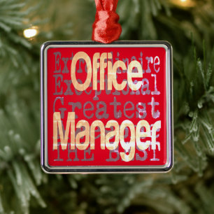 Office Manager Extraordinaire Julgransprydnad Metall