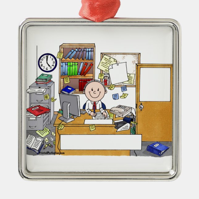 Office - Messy, Male Julgransprydnad Metall (Framsidan)