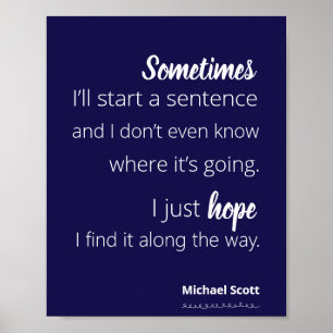 Office Michael Scott Quote Poster