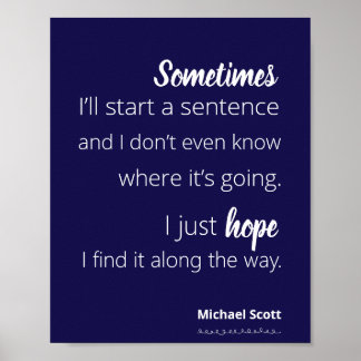 Office Michael Scott Quote Poster