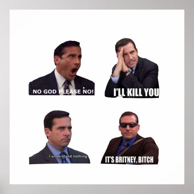 Office Micheal Scott Funny Memes Pack Poster (Framsidan)