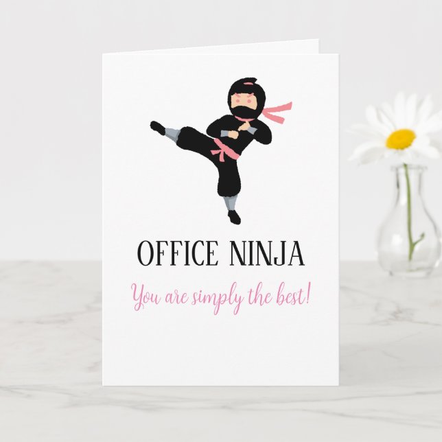 Office Ninja-dagskort för administrativ avskrivnin Kort (Liten växt)