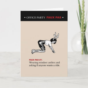 Office Party Faux Pas #7 Helgkort