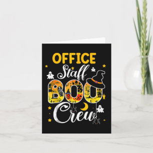 Office Personal Boo Crew Funny Halloween Matching Kort