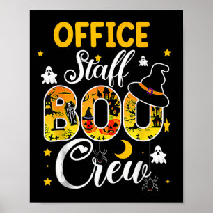 Office Personal Boo Crew Funny Halloween Matching Poster