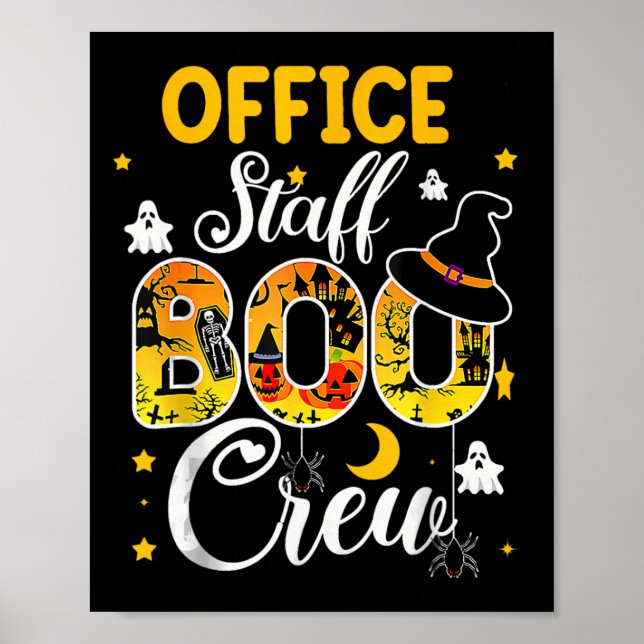 Office Personal Boo Crew Funny Halloween Matching  Poster (Framsidan)