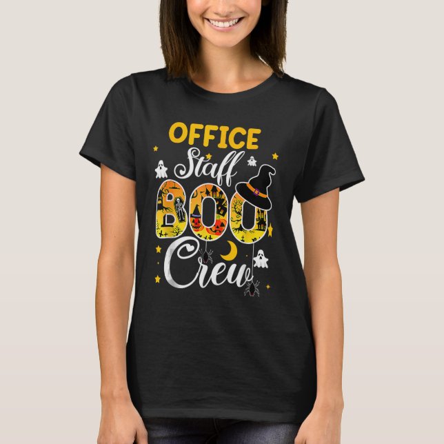 Office Personal Boo Crew Funny Halloween Matching  T Shirt (Framsida)