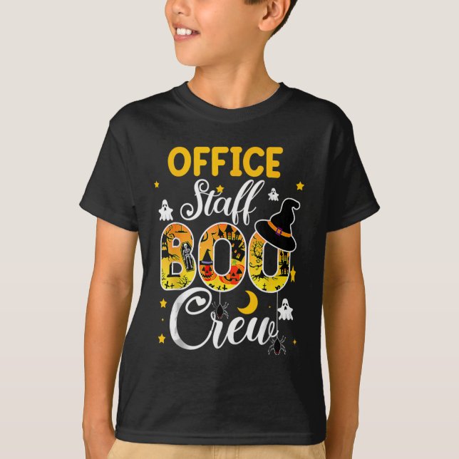 Office Personal Boo Crew Funny Halloween Matching  T Shirt (Framsida)