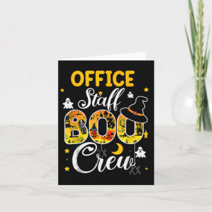 Office Personal Boo Crew Roligt Halloween Matching Kort