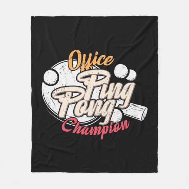 Office Ping Pong Champion Fleecefilt (Framsidan)